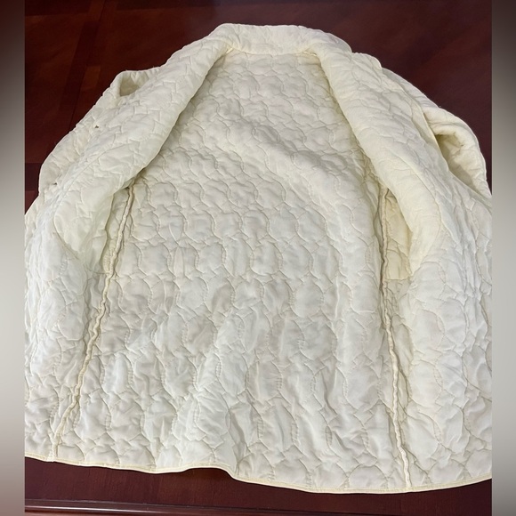 Rare Vintage Girls Quilted Robe Embroidered Butter Cup Yellow XL - Picture 5 of 12